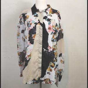 3.1 Philip Lim Target floral button up blouse XL